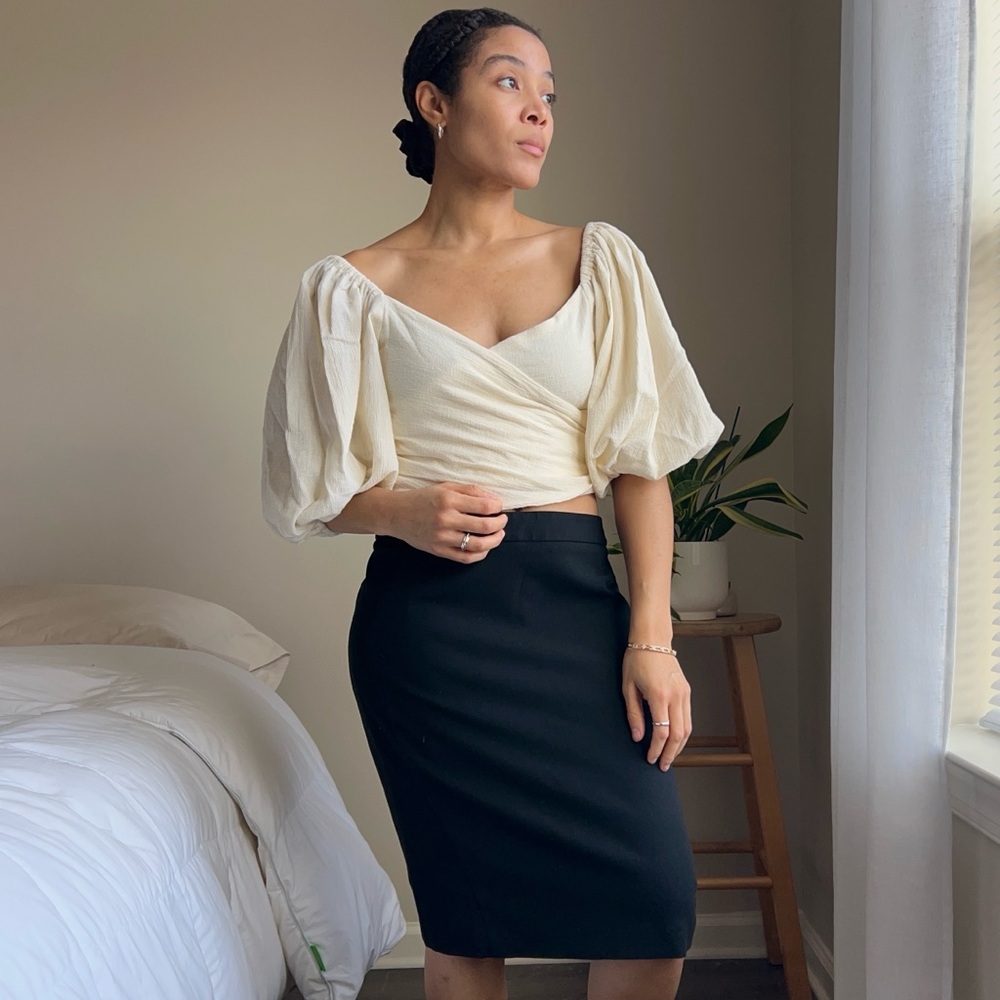 Ann Taylor Loft Black Pencil Skirt 4